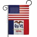 Guarderia 13 x 18.5 in. USA Iowa American State Vertical Garden Flag with Double-Sided GU3955554